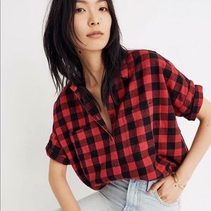 Madewell flannel in red/black buffalo check